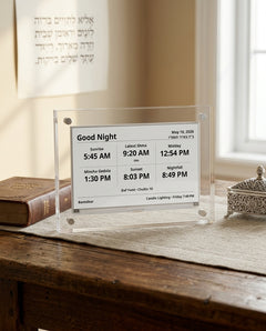 Zman & Et Daily Zmanim Display